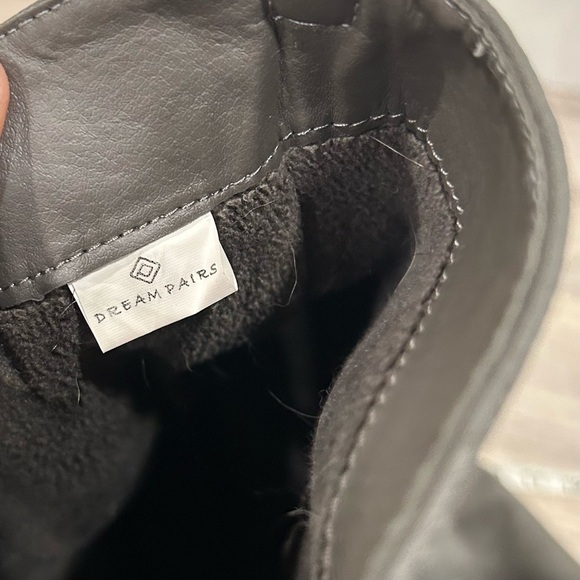 Dream Pairs Tall Riding Gray Faux Leather Fur Lined Boots Full Zip Up Size 8 - Picture 11 of 11